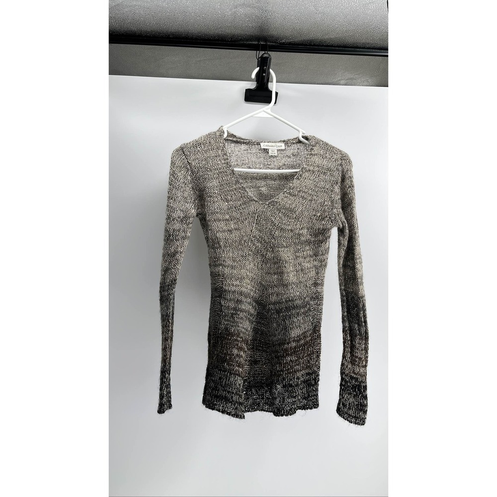 Coldwater Creek Sweater Women's S Brown Ombre V-Neck Knit‎